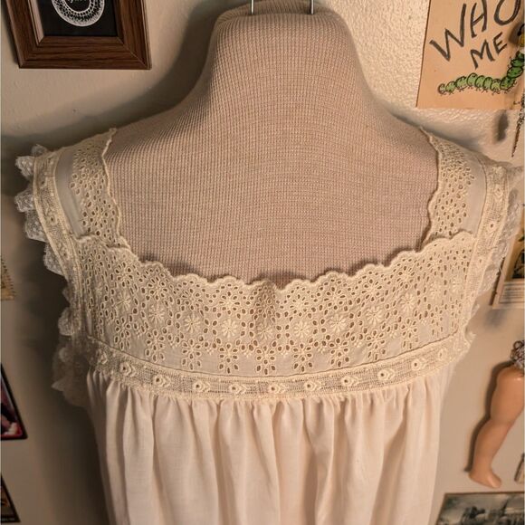Vintage Christian Dior Lace Slip Dress Women's Medium/Large Light Pink Nightgown - Picture 2 of 7